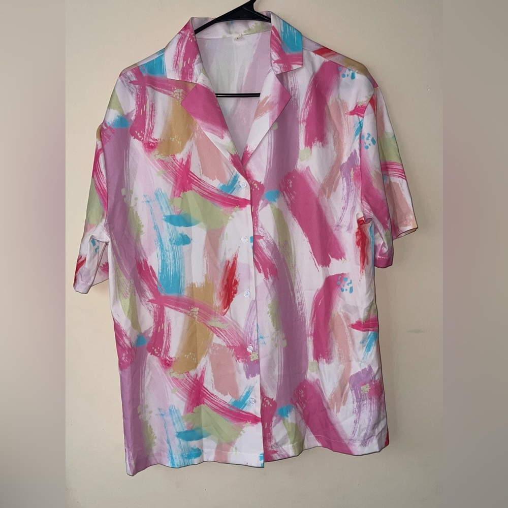 Unbranded colorful short sleeve button up
